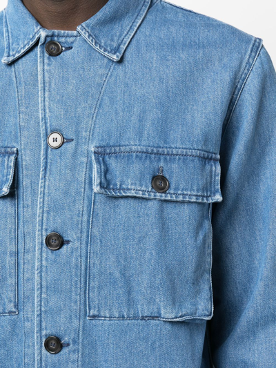 OFFICINE GENERALE LONG SLEEVE DENIM SHIRT 