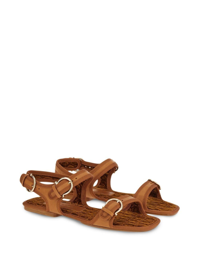 Ferragamo Nomadic Stories Sandal In Brown