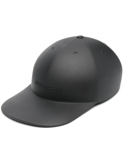 Givenchy Brand-embossed Rubber Baseball Cap In Black