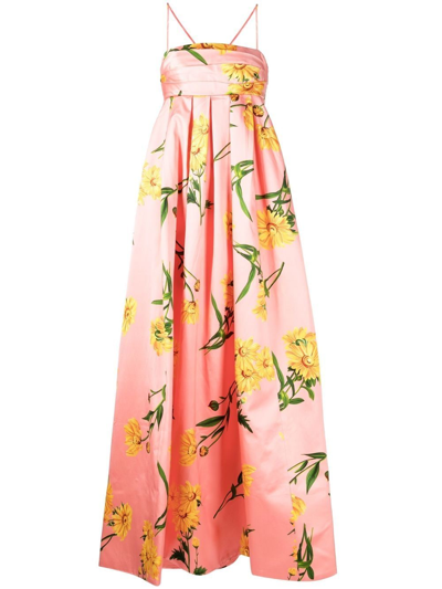 Shop Leo Lin Marguerite Rose Maxi Dress In Pink