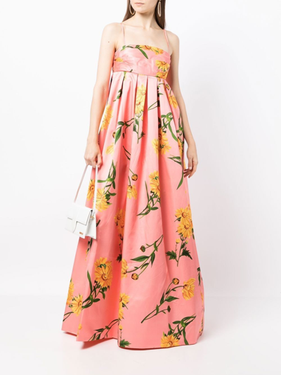 Shop Leo Lin Marguerite Rose Maxi Dress In Pink