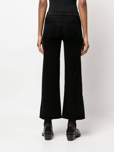 Paige High Rise Ankle Length Leenah Jeans - Black Velvet Corduroy In Black