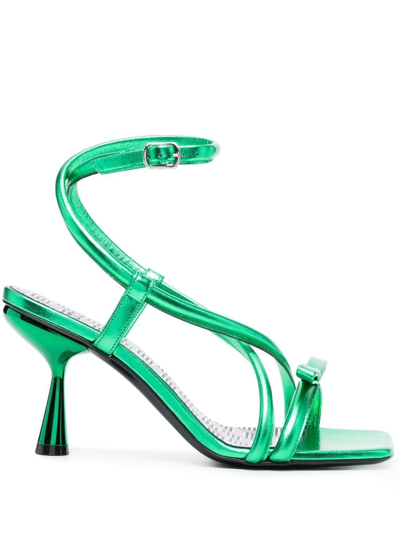 Shop Pierre Hardy 60mm Crossover-strap Sandals In Green