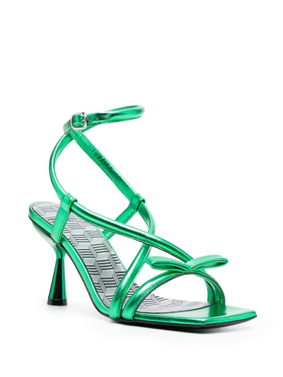 Pierre Hardy 60mm Crossover-strap Sandals In Green