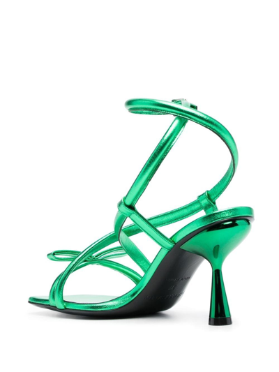 Shop Pierre Hardy 60mm Crossover-strap Sandals In Green