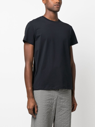 Shop Jil Sander Embroidered-logo Short-sleeve T-shirt In Blue