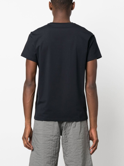 Shop Jil Sander Embroidered-logo Short-sleeve T-shirt In Blue