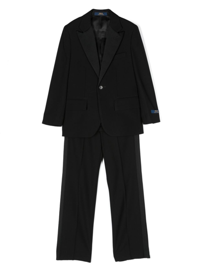Shop Ralph Lauren Two-piece Tuxedo Suit In Black