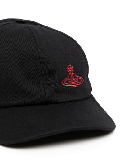 Shop Vivienne Westwood Orb-detail Baseball Cap In Black