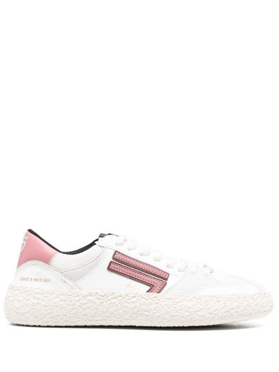 Shop Puraai Petunia Low-top Sneakers In White