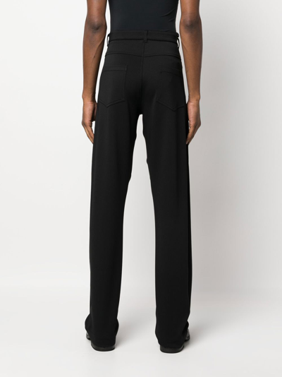 Shop Bianca Saunders Straight-leg Trousers In Black