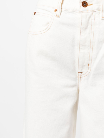 Shop Slvrlake Wide-leg Denim Jeans In White