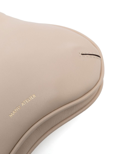 Manu Atelier Asymmetric-design Leather Shoulder Bag In Neutrals