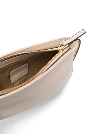 Manu Atelier Asymmetric-design Leather Shoulder Bag In Neutrals