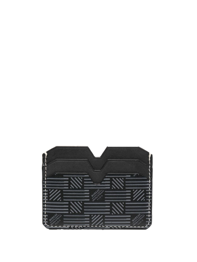 Shop Moreau Logo-detail Leather Cardholder In Black