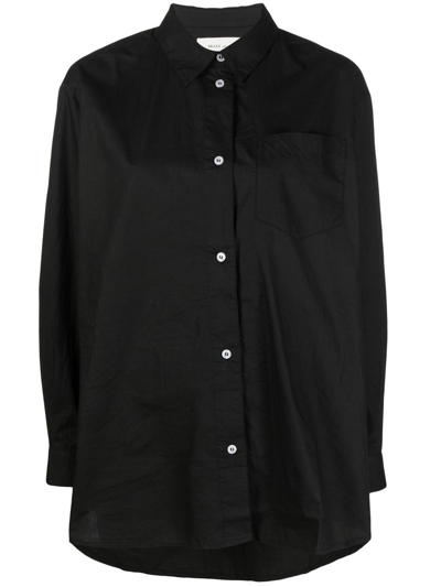 Shop Skall Studio Edgar Organic Cotton Shirt In Black