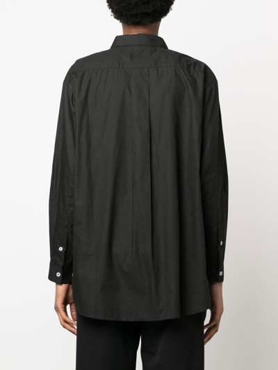 Shop Skall Studio Edgar Organic Cotton Shirt In Black