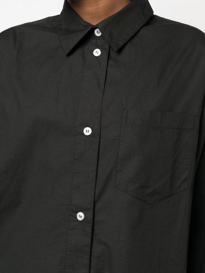 Shop Skall Studio Edgar Organic Cotton Shirt In Black