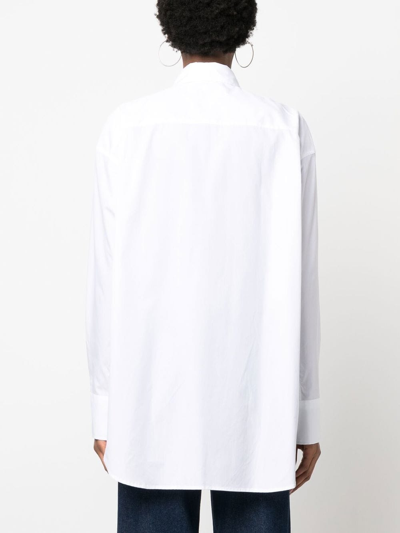 Shop Closed Button-up Organic Cotton Shirt In White