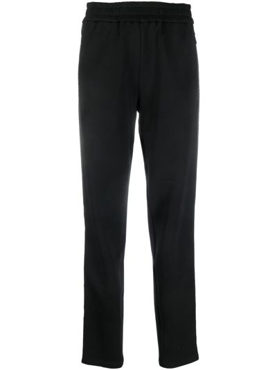 Shop Emporio Armani Logo-tape Track Pants In Black