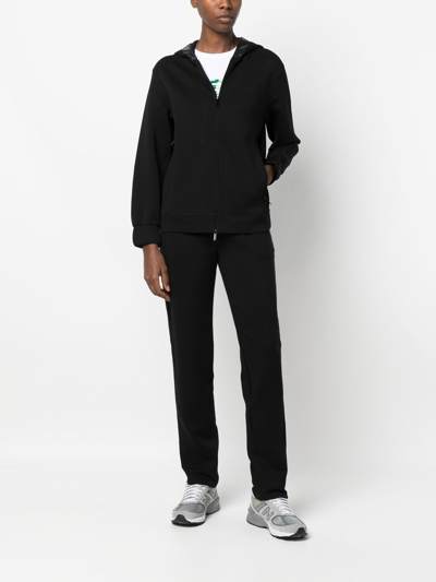 Emporio Armani Joggers With Logo Lettering Tape In Black