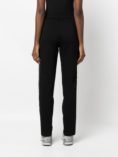 Emporio Armani Joggers With Logo Lettering Tape In Black