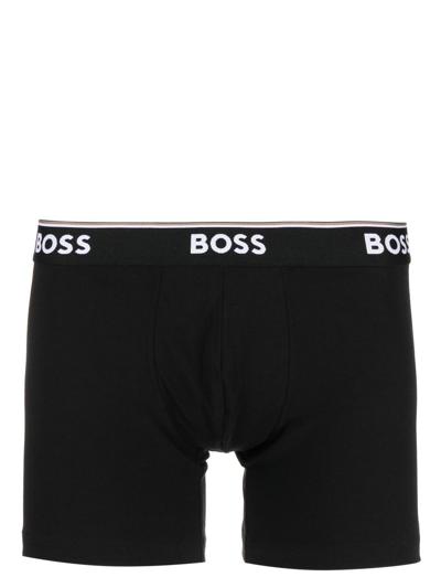Hugo Boss Logo-waistband Boxers Set Of 3 In Grey