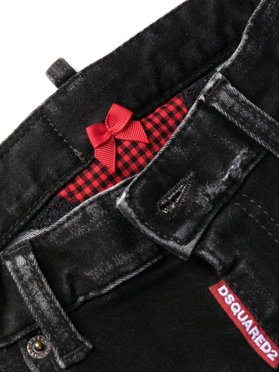 Dsquared2 Distressed-effect Flared Jeans In Black