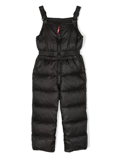 Shop Ai Riders On The Storm Young Padded Sleeveless Dungarees In Black