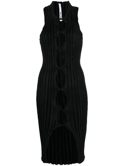 Shop A. Roege Hove Ribbed Cut-out Dress In Black