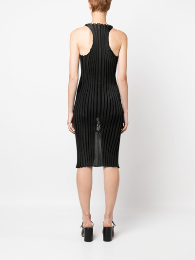 Shop A. Roege Hove Ribbed Cut-out Dress In Black