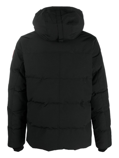 Shop Canada Goose Wyndham Puffer Jacket In Black