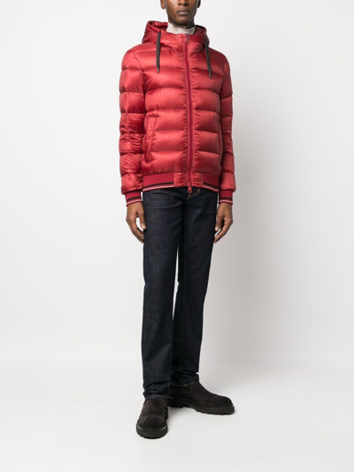 Herno Padded Zip Jacket In Red