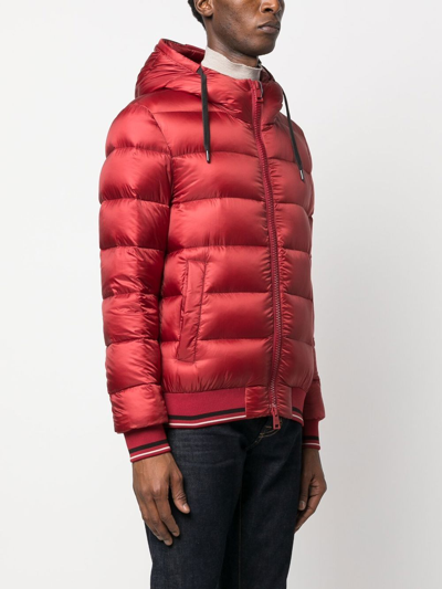 Herno Padded Zip Jacket In Red