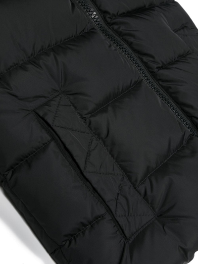 Herno Chest Logo-plaque Padded Gilet In Black