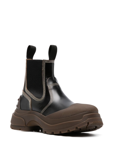 Maison Margiela Elasticated Side-panel Detail Boots In Black