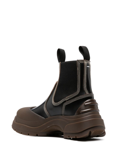 Maison Margiela Elasticated Side-panel Detail Boots In Black