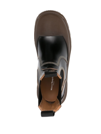 Maison Margiela Elasticated Side-panel Detail Boots In Black