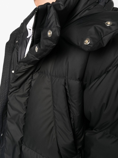 Shop Bacon Andrew Padded Hooded Coat In Black