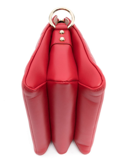 Shop Dolce & Gabbana Stitched-logo Detail Clutch Bag In Red