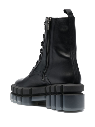 Clergerie Women's Gotty Leather Lug-sole Combat Boots In Black | ModeSens