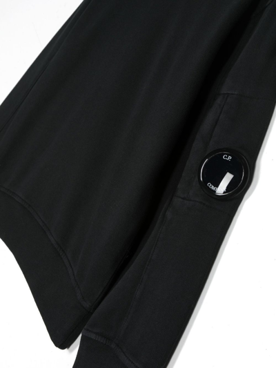 Shop C.p. Company Lens-detail Crewneck Sweatshirt In Black