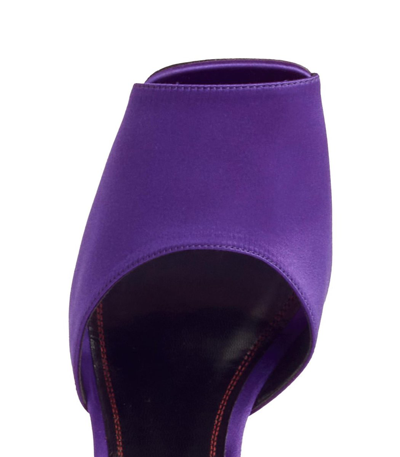 Shop Victoria Beckham Eliza Satin Sandals In Purple