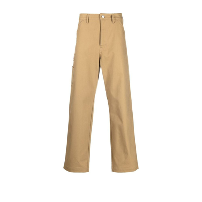 Shop Kenzo Brown Carpenter Straight-leg Trousers