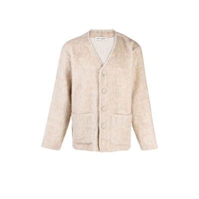 Shop Our Legacy White V-neck Cardigan In Neutrals