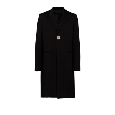 Shop Givenchy (vip) Black G Lock Single-breasted Coat