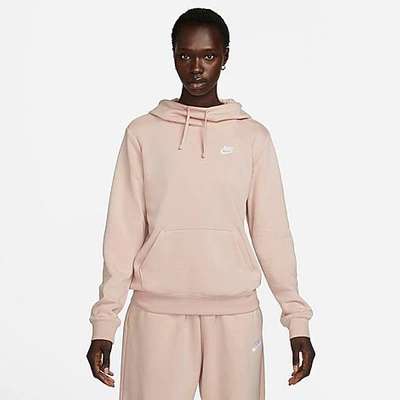 Shop Nike Women's Sportswear Club Fleece Funnel-neck Hoodie In Pink