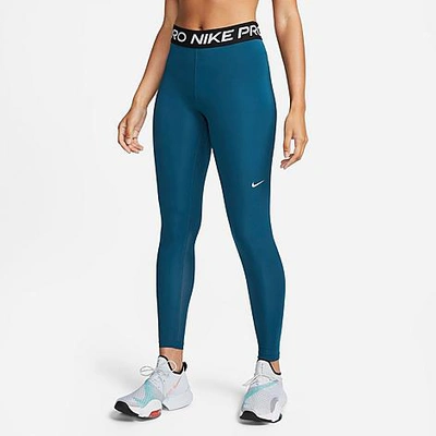 Shop Nike Women's Pro 365 Leggings In Valerian Blue/black/white