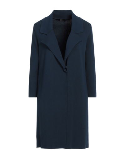 Shop Seventy Sergio Tegon Woman Coat Midnight Blue Size 6 Viscose, Polyester