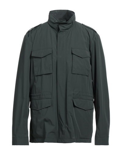 Shop Adhoc Man Jacket Dark Green Size 46 Polyamide, Elastane